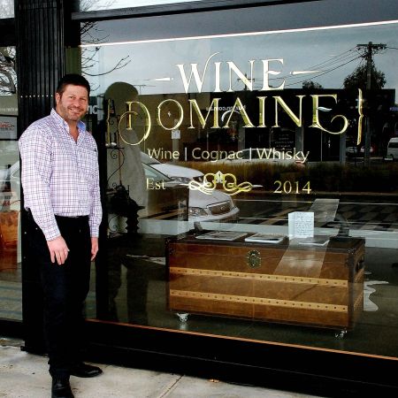 Gold Leaf Signwriting. Wine Domain, another proud owner. Bespoke Wiskey & Brandy. Geelong, Victoria.