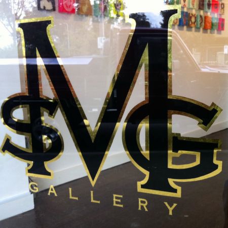 MSG Gallery, Brighton, Melbourne. Gold Leaf Signwriting on Shopfront Window.